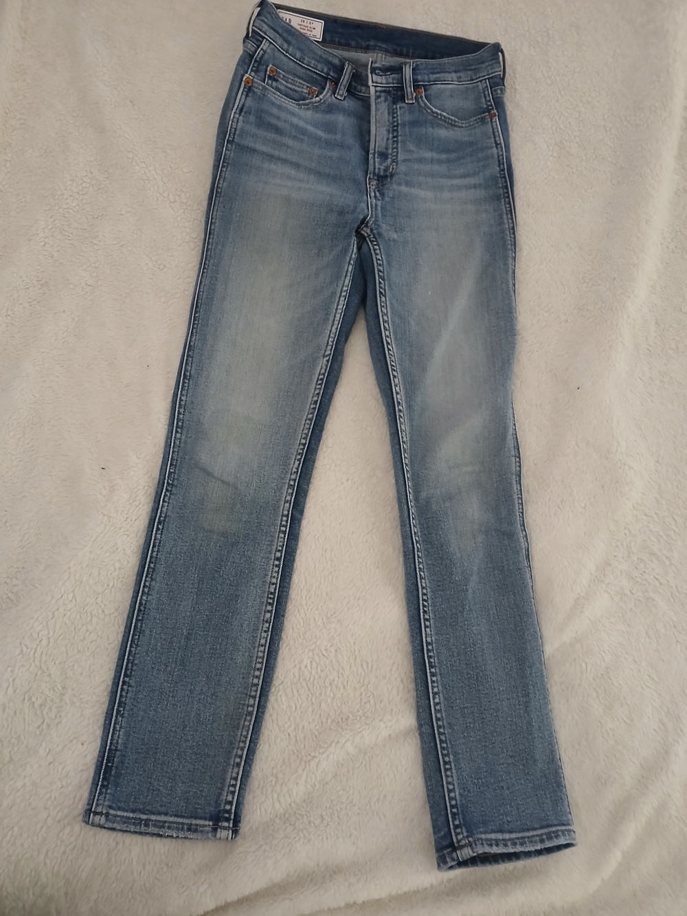 GAP Light Blue High-Rise Straight Jeans